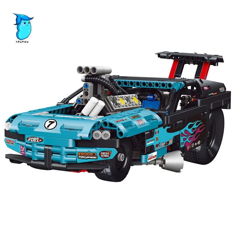 

StZhou 38000 647pcs Technic Series Drag Racer Building Blocks With Compatible Brick Toy Legoe Lepin