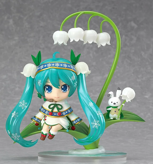 

New Nendoroid Hatsune Miku #493 Snow Miku Snow Bell Ver. PVC Action Figure Collectible Model Toy 10cm