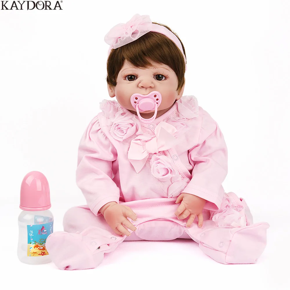 

KAYDORA 55cm Baby Dolls Realistic Bebes Reborn Silicone Girls Toys Lifelike Newborn Baby Dolls Toys For Children Christmas Gift