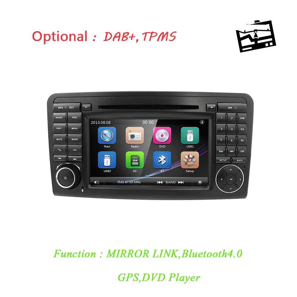 7 &quotавтомобильный DVD Радио для Mercedes Benz ML W164 ML300 350 450 500 320 ML63 AMG GL X164 420 GPS навигация USB