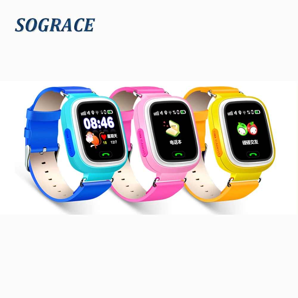 GPS Smart Watches Q90 kids Children Smart Baby Watch CLOCK SOS Call  Color Touch Screen Watch Kid Safe Anti Lost Smart Watch    