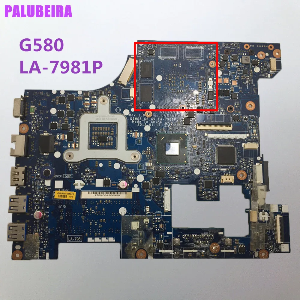 Материнская плата для ноутбука совместимая с Lenovo G580 QIWG5_G6_G9 LA 7981P 4