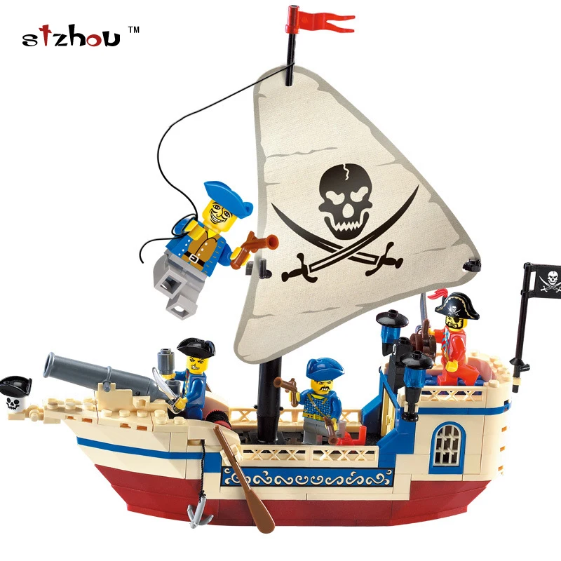 

188 PCS Enlighten 304 Pirates Of The Caribbean Brick Bounty Pirate Ship Building Blocks Christmas Gifts for kids