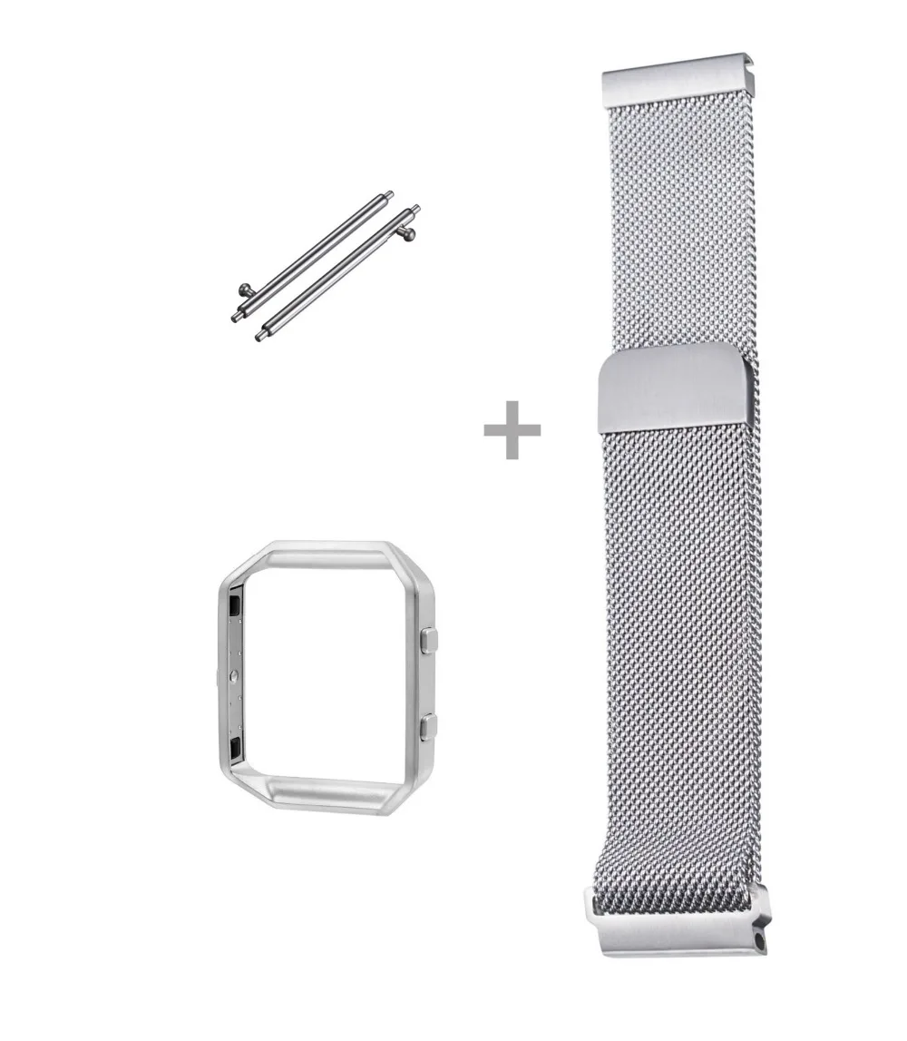 100 шт/партия DHL для Fitbit Blaze из нержавеющей стали 23 мм Миланская Магнитная Петля часы ремешок с металлическим корпусом браслет