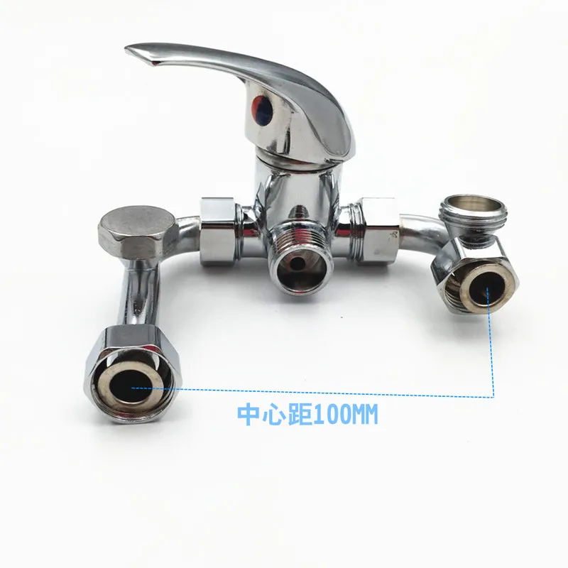 

Universal Electric Water Heater Parts Mixing Valve Mounted Copper Hot and Cold Hybrid U-Switch Shower Set Accessories