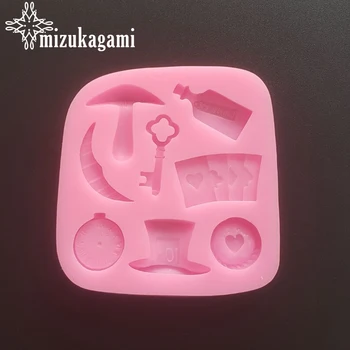 

1pcs UV Resin Jewelry Liquid Silicone Mold Key Umbrella Bottle Shape hat table Resin Charms Molds For DIY Intersperse Decorate