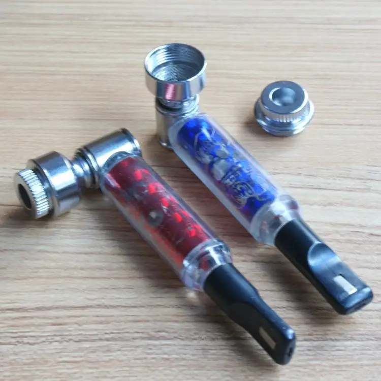 New With Lid And Lamp Metal Small Smoking Pipe , Weed Pipe Gadgets