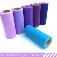 6 дюймов 25Y Тюль в рулонах для свадьбы украшение рулонная ткань катушка ремесло Тюль Ткань пачка платье DIY органза детский душ вечерние принадлежности