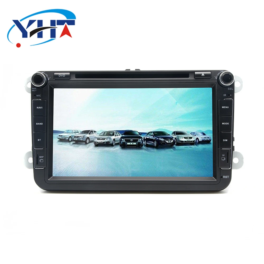 Perfect VW 2din 8" Quad-Core 1+16G Android 8.1 Car Radio DVD Player with Touch Screen  Wifi BT HD 1024*600 MirrorLink for VW 1