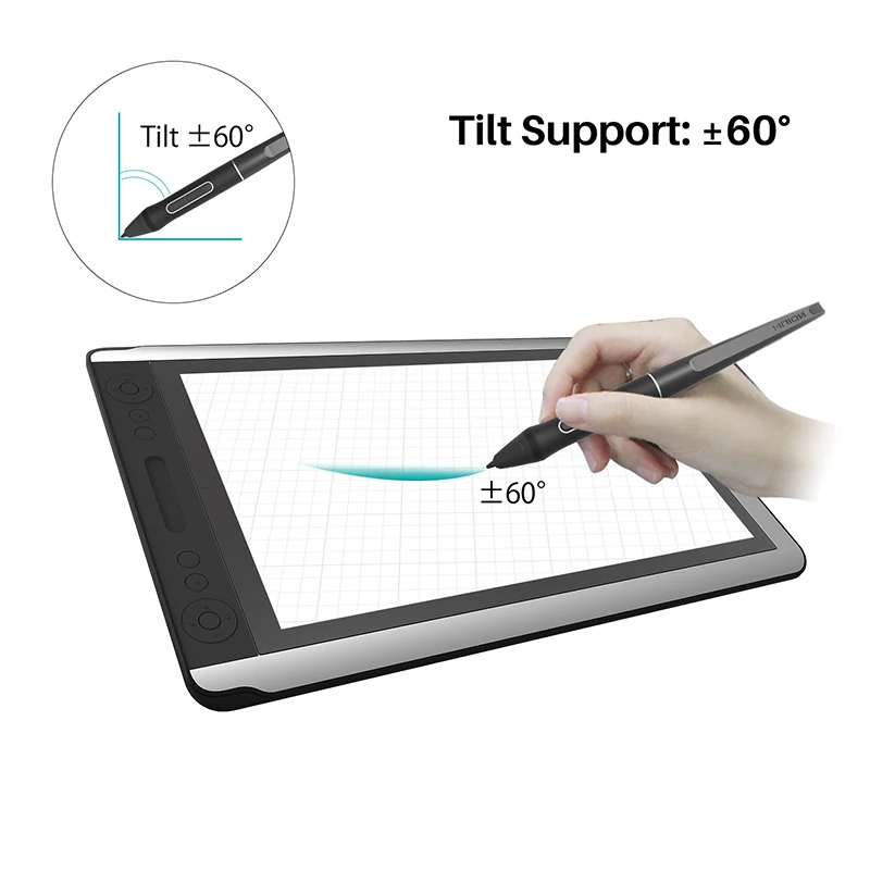 Huion Kamvas 16 Pen Display lápiz Digital Tablet Monitor gráficos dibujo Monitor Tilt función versi