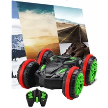 Горячая Rc автомобиль 2,4 ГГц 1/18 4WD пульт дистанционного управления автомобиль амфибия автомобиль двухсторонний трюк автомобиль масштаб 360 градусов автомобили игрушки