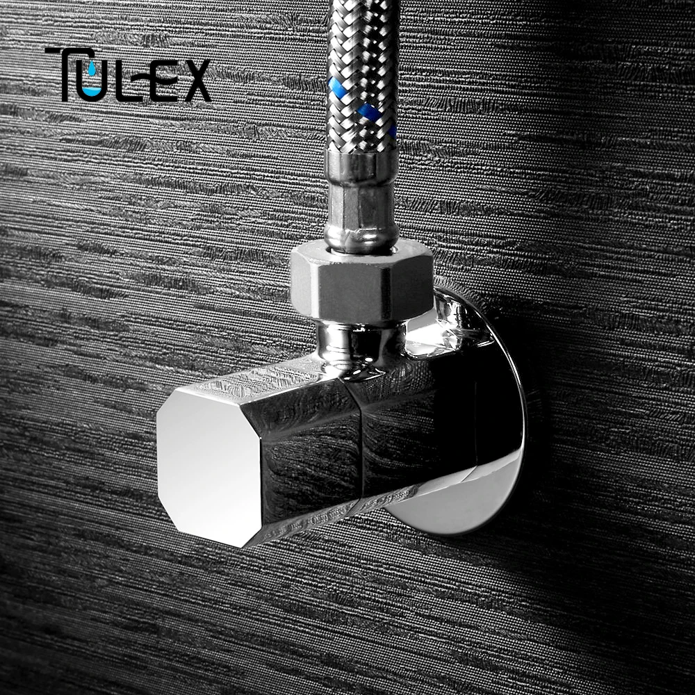 TULEX клапан для воды, кран, угловой клапан, латунный переключатель G1/", угловой клапан для туалета, насадка для душа, соединитель, твердый латунный хромированный