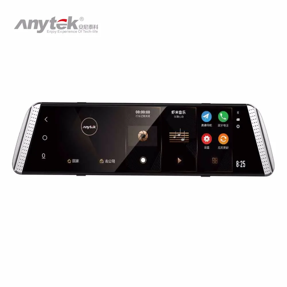 

Anytek T500 9.88in 2.5D Curved Screen Car DVR Touch Night Vision ADAS 1080P Rear View Mirror Camera Dual Lens Dash Cam