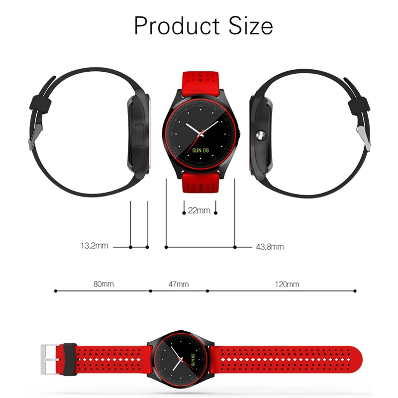 

Newest V9 Smart Watch Support SIM Card 2G Acitivity Sleep Tracker Smartwatch Sport Pedometer MP3 Music Clock Smart Wristwatch