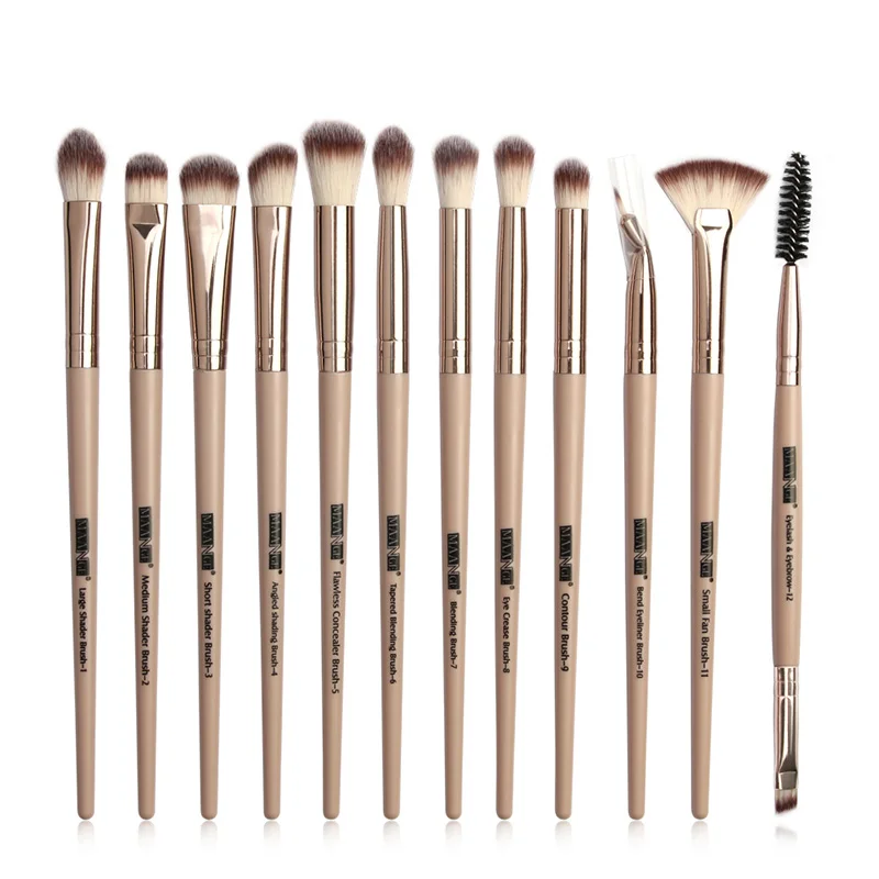 

Makeup Brushes Set Professional Makeup Brushes Set Eye Shadow Blending Eyeliner Eyelash Eyebrow Brush For Makeup Tool 12 pcs