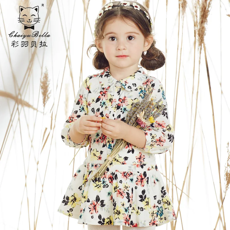 

2016 autumn breathable fabric soft cotton elegant princess  baby  girl dress