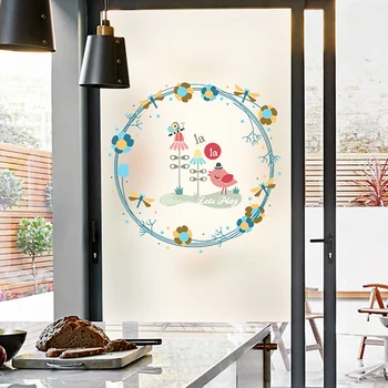 

Electrostatic frosted glass foil balcony window stickers window paper glass sliding door opaque opaque decoration