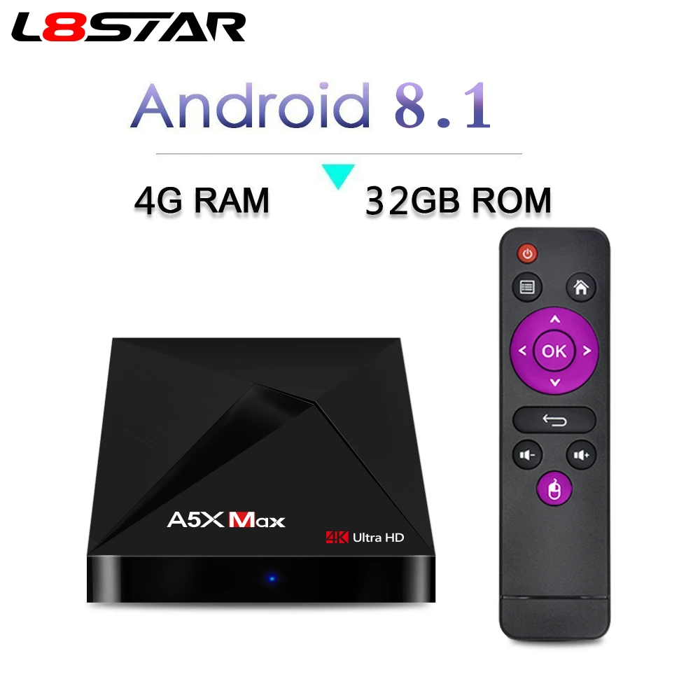 L8STAR A5X MAX font b Android b font 8 1 4GB 32GB font b TV b