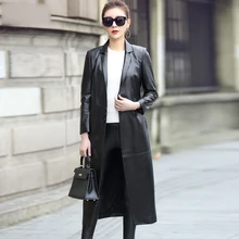 Куртка из подлинной овчины, женский кожаный Тренч, Высококачественная мягкая кожаная куртка, Винтажный дизайн,, новинка, Феникс 0622F