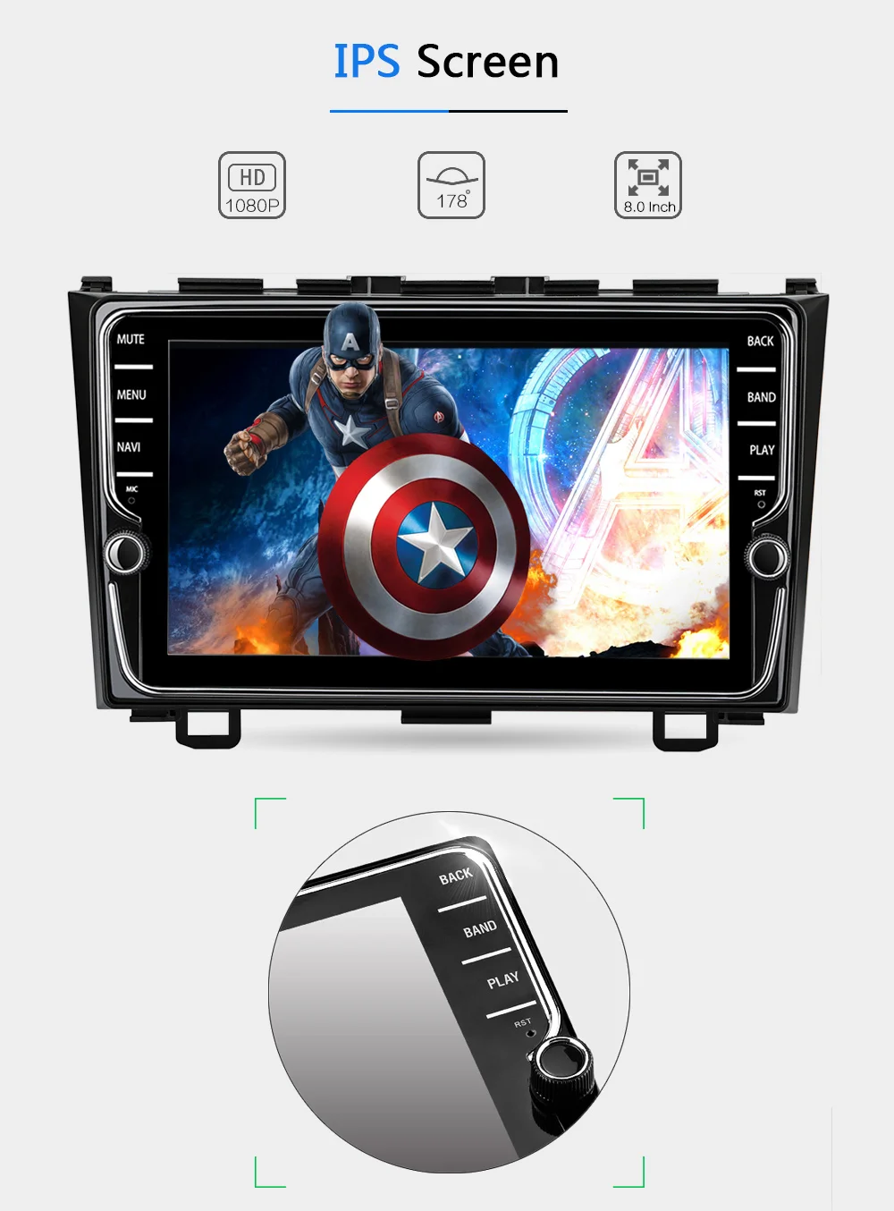 Cheap Funrover IPS Android 8.0 Car dvd multimedia player For Honda CRV 2006-2011 with car radio video player gps navigation 2 din RDS 4