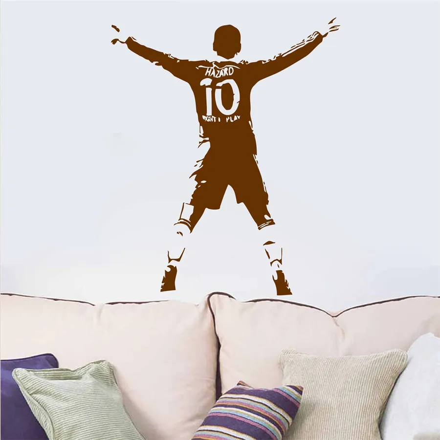 Eden Hazard футболист мяч детские Спальня Наклейка Виниловые Стикеры картину, плакат