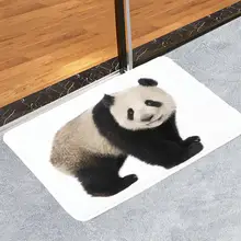 3D панда мультфильм слон коралловый флис коврик для прихожей для кухни, ванной, туалета Нескользящие Коврики для пола анти-скользящий коврик