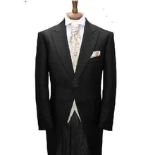 Обычный сделано на измерение мужчины в заказ смокинг, Черный мужские смокинг, Заказунаша фрак для мужчины, Свадьба костюм / лучший мужчина suitswedding