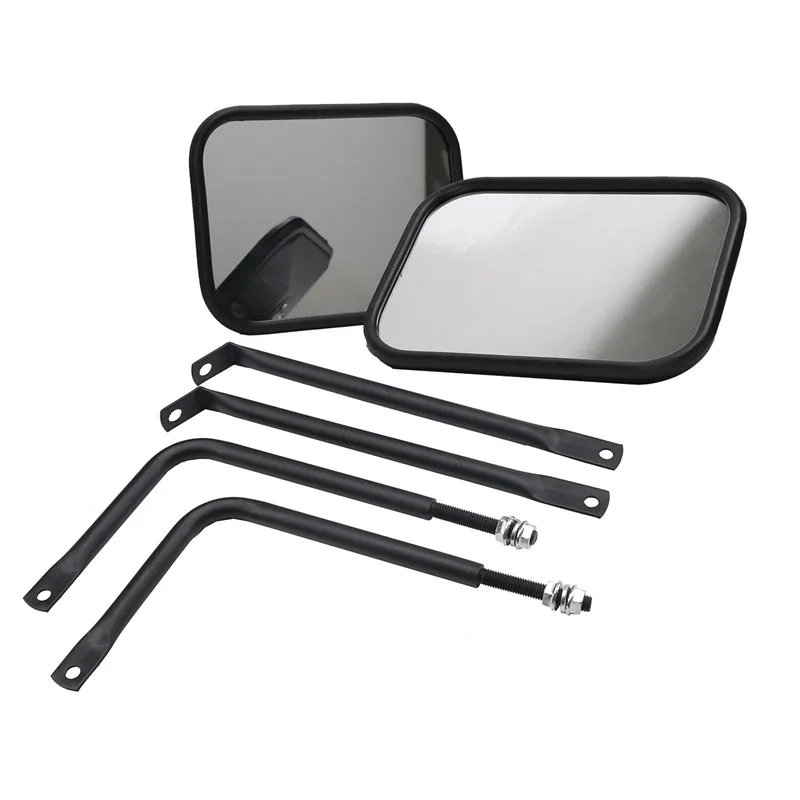 Black-Bolt-on-Door-Hinge-Mirror-Quick-Release-Mirror-Pair-Rectangular-for-2007-2017-Jeep-Wrangler (2)