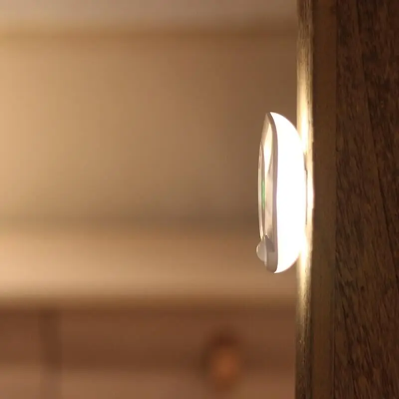  LED PIR Motion Sensor Night Light with Time Clock for Home Bedroom Stairs Wall Lamp Brightness Batt - 32960713039