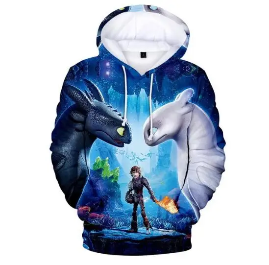 New Cartoon 3D Print Family Clothes How to Train Your Dragon 3 Hoodies Sweatshirt Fashion High Quality Pullover Boy Clothes - Цвет: Армейский зеленый