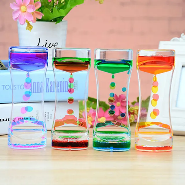 home decor desktop liquid floating oil hourglass motion count decal