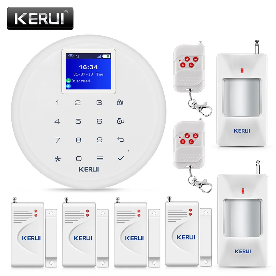 

W17 WIFI GSM Home Burglar Security Alarm System APP Remote Control PIR Motion Detector Door Sensor KIT EN RU ES DE IT Switchable