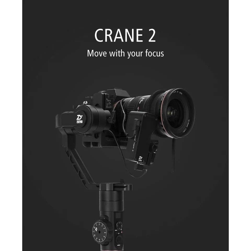 Zhiyun Crane 2 3-осевой ручной шарнирный стабилизатор для камеры GoPro для канала Nikon sony фокус Полезная нагрузка Дисплей баланс беззеркальная камера DSLR