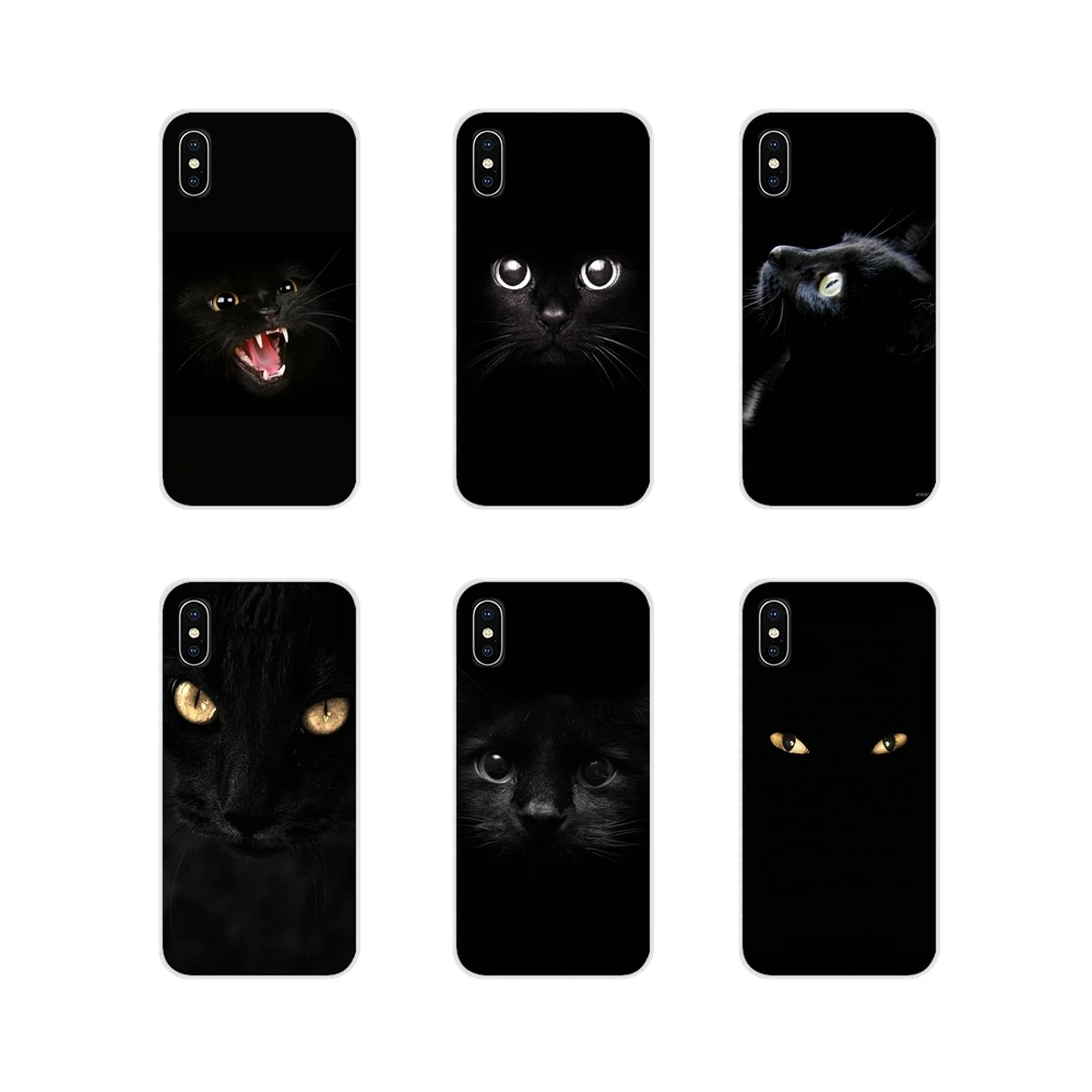 Черный кошачий Глаз Аксессуары чехлы для телефонов Чехлы Apple iPhone X XR XS MAX 4 4S 5 5S 5C SE 6