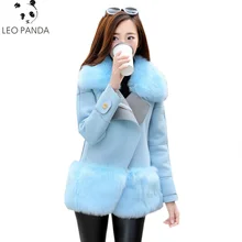 Пальто из искусственного меха женские джинсовые топы и куртки женские пальто из искусственной овчины пушистый искусственный Лисий мех модная Интернет-магазин одежды
