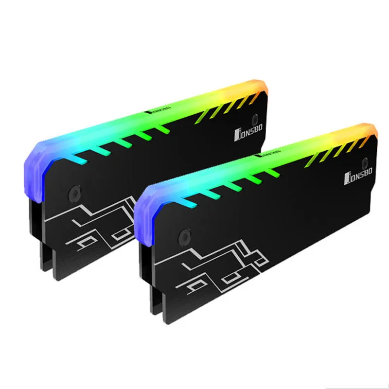 2 PCS ذاكرة عشوائية Ram RGB برودة الحرارة بالوعة سترة تبريد ل DIY PC لعبة فيرسلوكينغ وزارة الدفاع DDR DDR3 DDR4 زعنفة الإشعاع تبديد