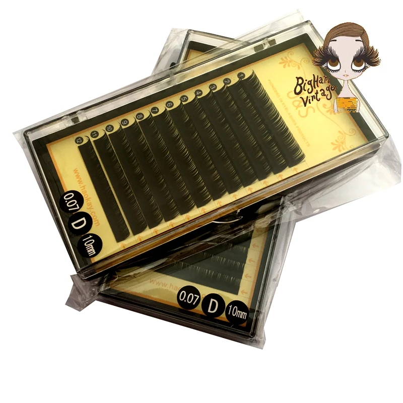 

All Size J Curl Individual Mink Eyelash Extension Soft Black Fake False Eye Lashes Makeup Toool Freeshipping J & S 10trays
