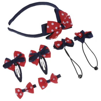 

7pcs Cute Baby Girls Bowknot Headband Hair Clips Hair Loop Hairpins Hair Rabbit Ears Hairband Hair Accessory