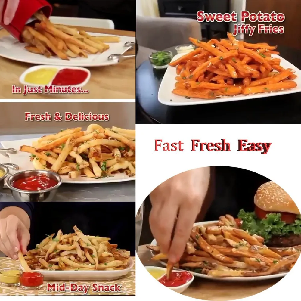TV Potatoes Maker Jiffy Potato slicers French Fries Maker French Fries Cutter //o