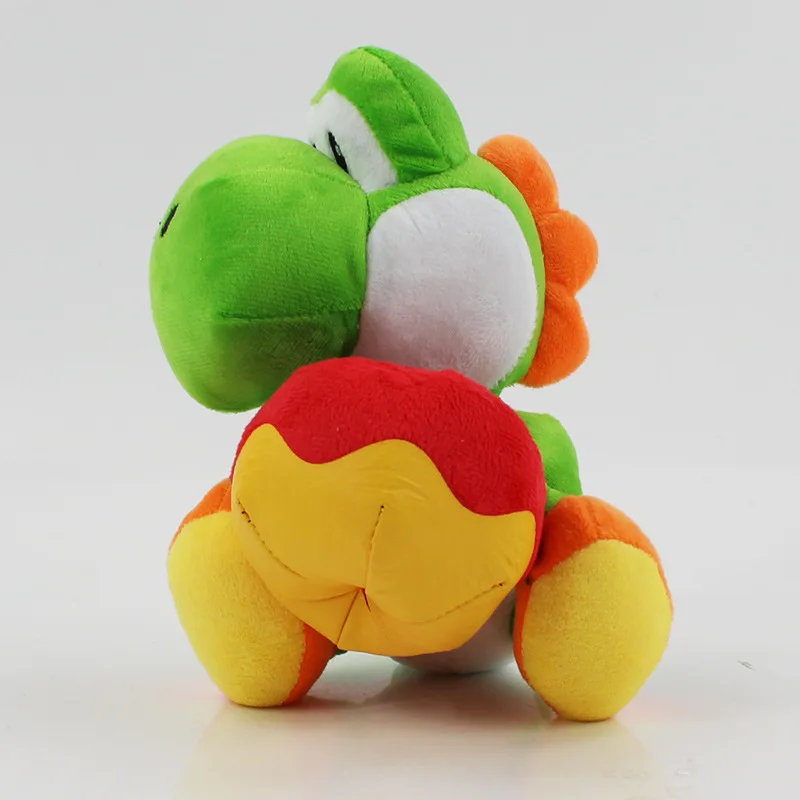 Новинка 17 см Yoshi с яблоком плюшевые куклы игрушки Супер Марио Йоши Детская плюшевая игрушка подарок на день рождения Рождество