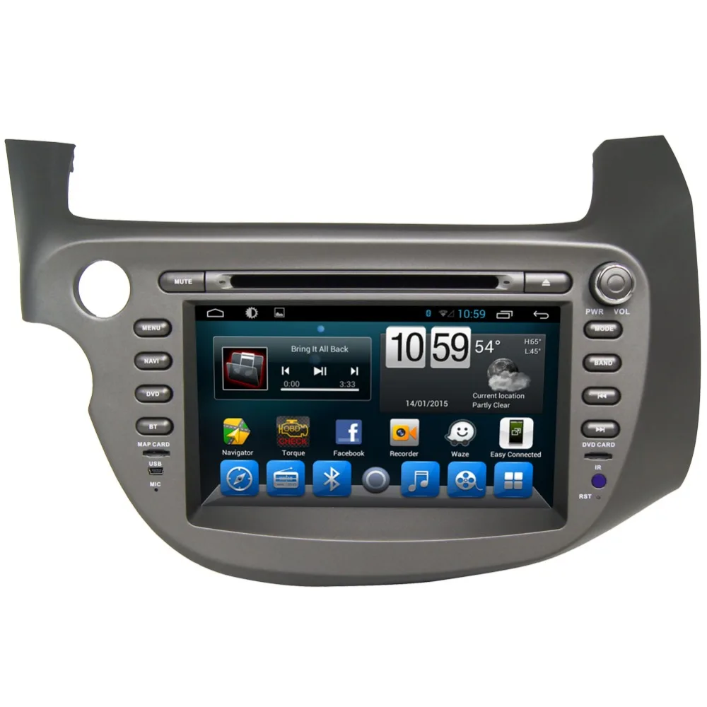 Flash Deal 8" HD 1024*600 Quad Core Android 6.0 Car DVD Radio GPS Navigation Player for Honda Fit 2007 2008 2009 2010 2011 2012 2013 DVR 1