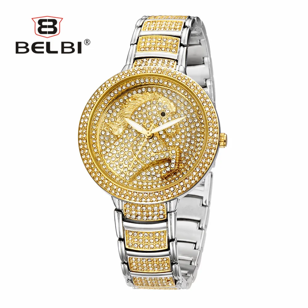 BELBI Diamond Horse Ladies Jewelry Watches Luxury Dial Design with