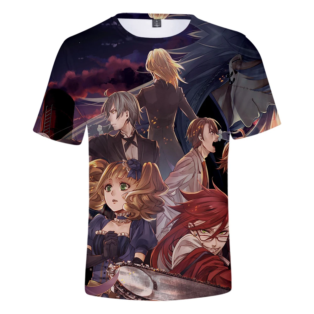 

3D t shirt Men Kuroshitsuji Black Butler Ciel Phantomhive Sebastian Michaelis T Shirt Summer T-shirt Pullover Tops