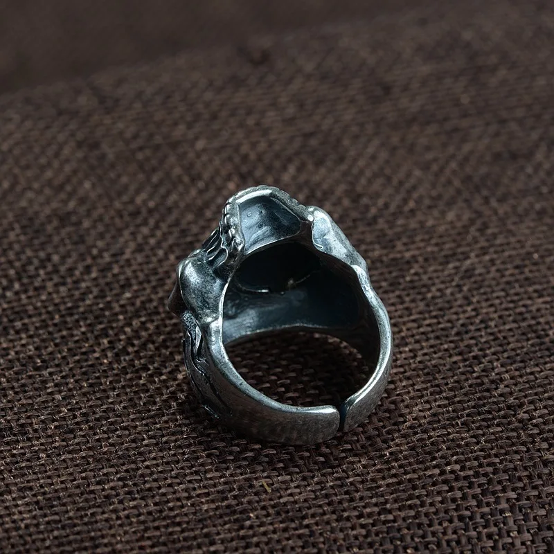 S990 тайский серебряный Ремесло восстановление древних способов кольцо Модные полимерные череп глаз Мужской действия роль ofing