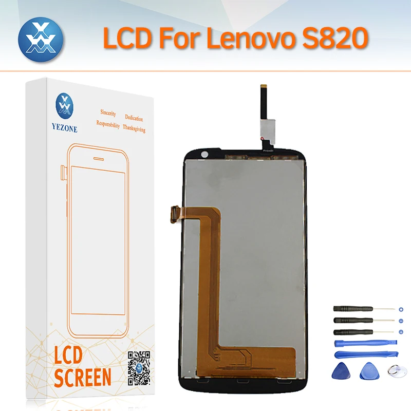 100% тестирование Moblie ремонт 4 7 &quotЖК-дисплей Экран для lenovo S820 ЖК-дисплей Дисплей