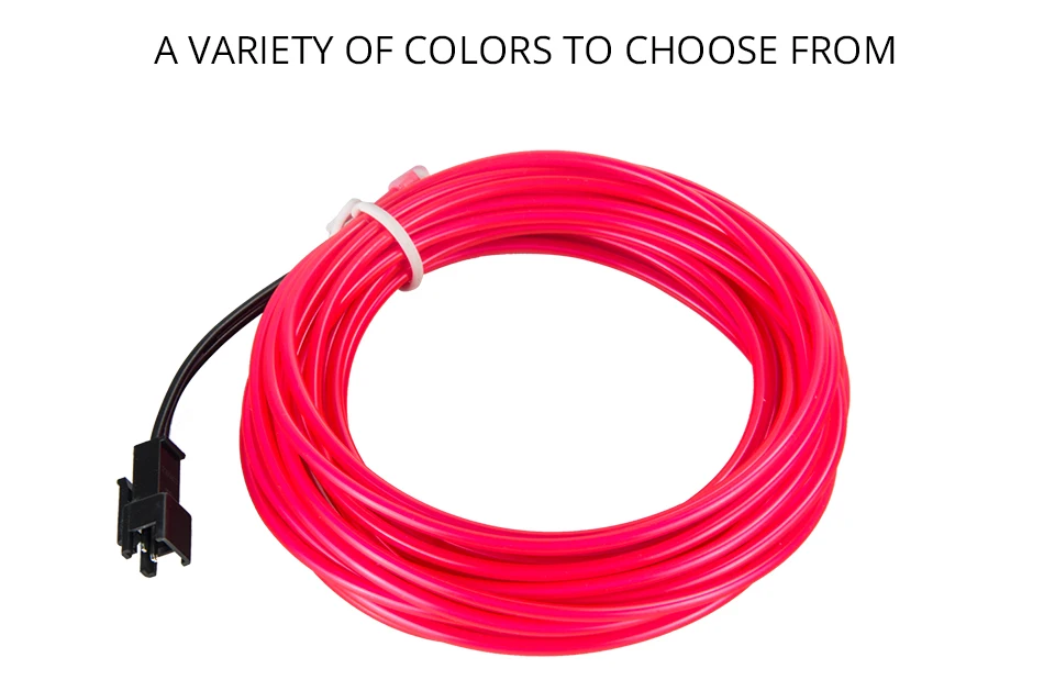 LED Car Styling Pink color 1M 2M 3M 4M 5M Ambient Light Flexible Neon Strip led Car Interior Lights Trim El Cold Light 5V (5)