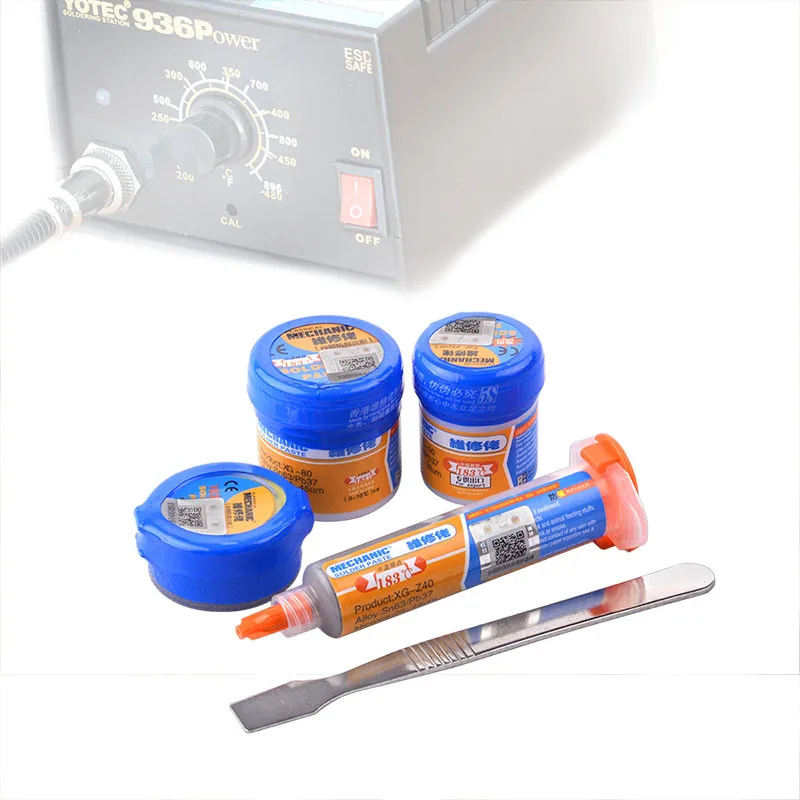 Паяльная паста Flux XG-80 XG-50 XG-30 паяльного олова Sn63/Pb67 для Hakko 936 TS100 паяльник для подключения к печатной платы SMT SMD ремонт инструмента