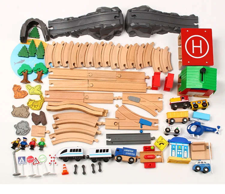 T-homas деревянный поезд Brio трек игрушки волшебный Магнитный железнодорожный мост станция модель аксессуары деревянные игрушки для детей