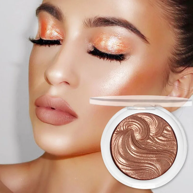 

Women Face Highlighter Palette Professional Makeup Shimmer Bronzer Pressed Powder Pallete Waterproof Summer Facial Make Up