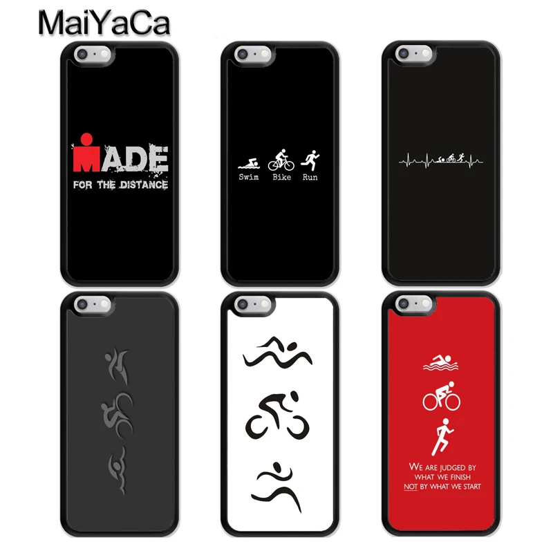 

MaiYaCa Item Triathlon Sport Case For iphone 11 Pro MAX X XR XS MAX 6 6S 7 8 Plus 5 5S TPU Back Cover Fundas
